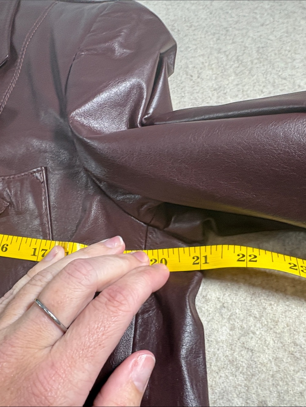 NWT VTG Etienne Aigner Oxblood Leather Blazer Jacket Deadstock Sz 12 - Picture 8 of 10